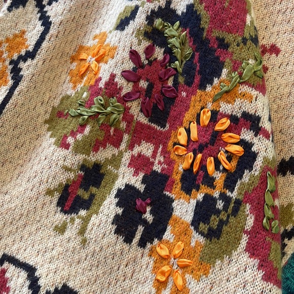 Anthropologie Boho Shawl made of 💯 Lambswool - Angel of the North - Picture 7 of 9